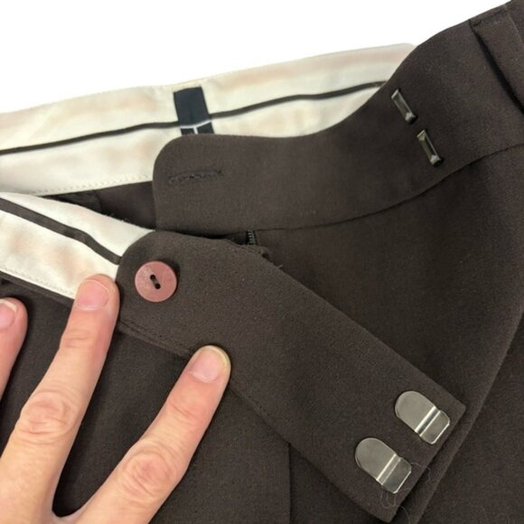 Tahari Chocolate Brown Capri Pants Women’s 10 | Style FU8AH24U - Picture 4 of 6